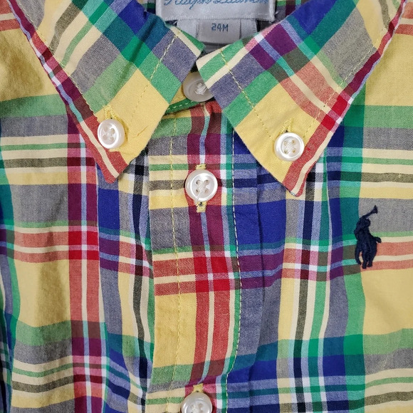 Ralph Lauren Polo Button Up Plaid Shirt  24M - Picture 4 of 9